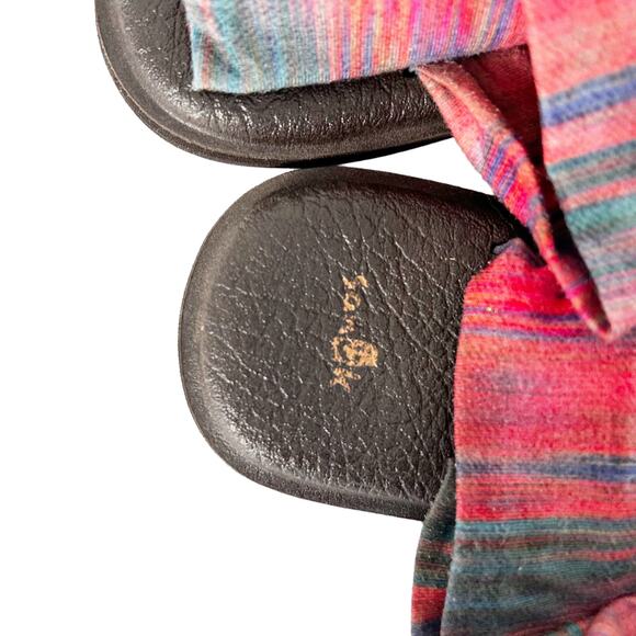 Sanuk Yoga Sling Back Thong Sandals Sz 8 - Picture 3 of 7